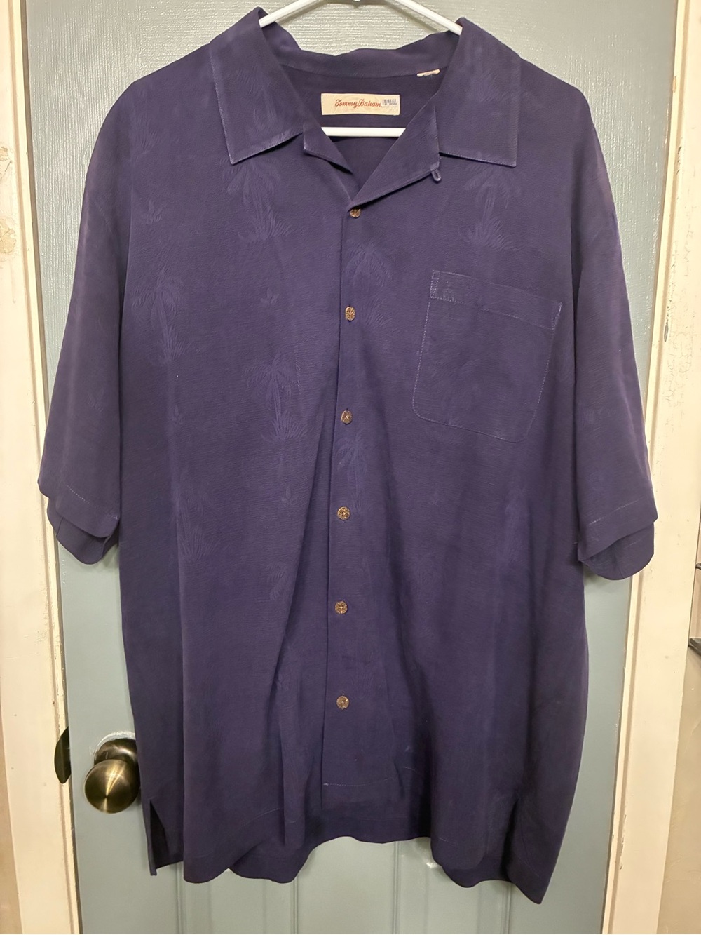 Tommy Bahama Deep Purple Short-Sleeve Camp Shirt